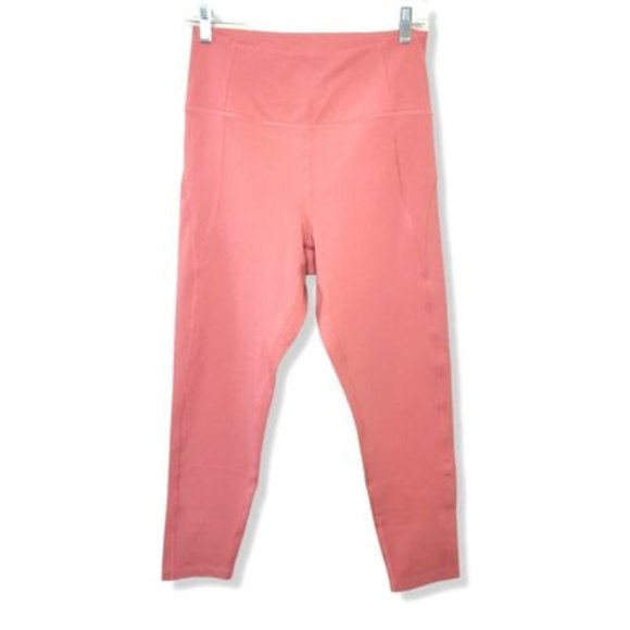 Girlfriend Collective Leggings Size Large High Rise Stretch Pink Sustainable - Picture 1 of 7